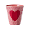 Rice Medium Melamine Cup - Heart print