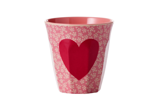 Rice by Rice Rice Medium Melamine Cup - Heart print