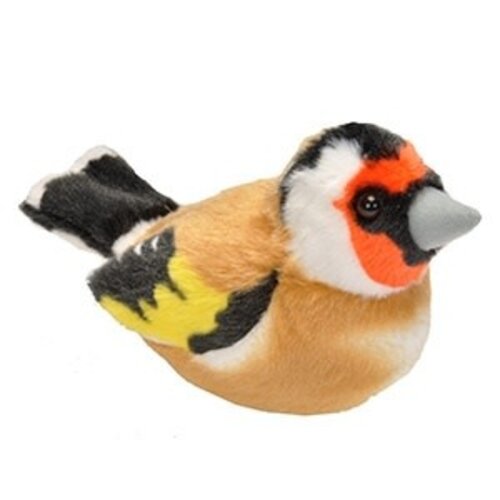 Knuffel - Vogel - Met  geluid - European Goldfinch - Putter of Distelvink 