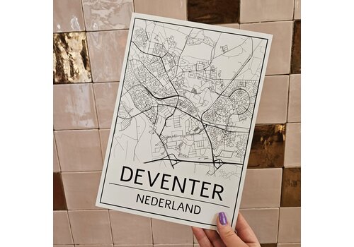 Holy Cow! Poster - Deventer - A4 - Plattegrond