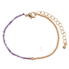 Timi - Isa - Bead and Crystal Chain Armband - Amethist