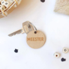 Sleutelhanger - Meester - Hout