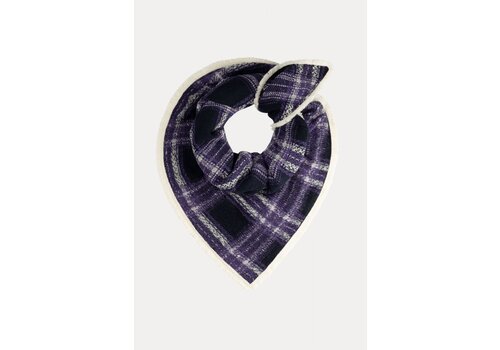 Pom Amsterdam SALE! Pom Amsterdam SHAWL - Checks French Violet Purple