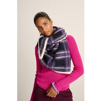 SALE! Pom Amsterdam SHAWL - Checks French Violet Purple