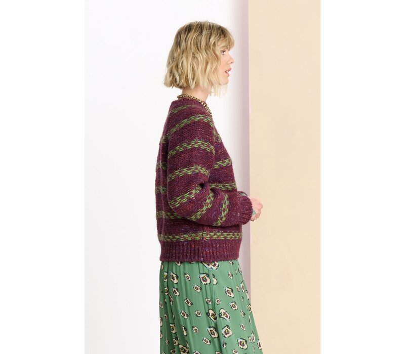 SALE! Pom Amsterdam PULLOVER - Winterbloom Purple