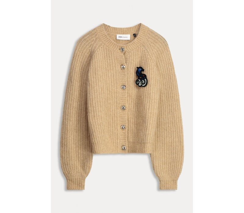 SALE! Pom Amsterdam CARDIGAN - Glorious Sand Beige