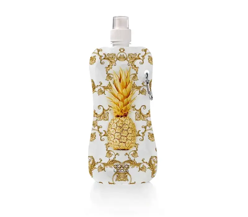 Aqua-licious - Opvouwbaar flesje - Gold Pineapple