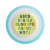 Melamine Lunch plate - Alfabet - Blue