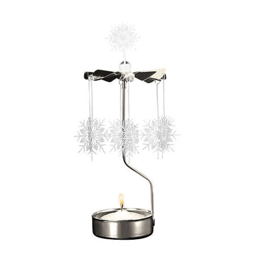 Pluto Rotary candle holder White Snowflake 
