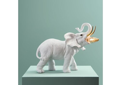 Werner Voss Tafel Lamp - Dumbo - Olifant - Wit/Goud