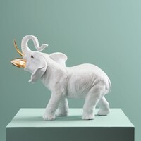 Tafellamp - Dumbo - Olifant - Wit/Goud