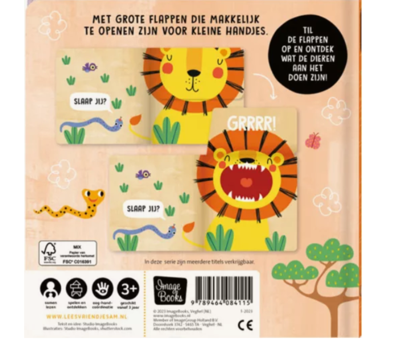 Flappenboek - Dieren in de Jungle