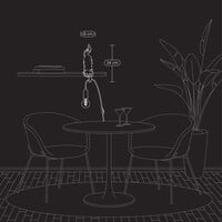 Tafel Lamp - Chichi - Spelende Kat - Zwart