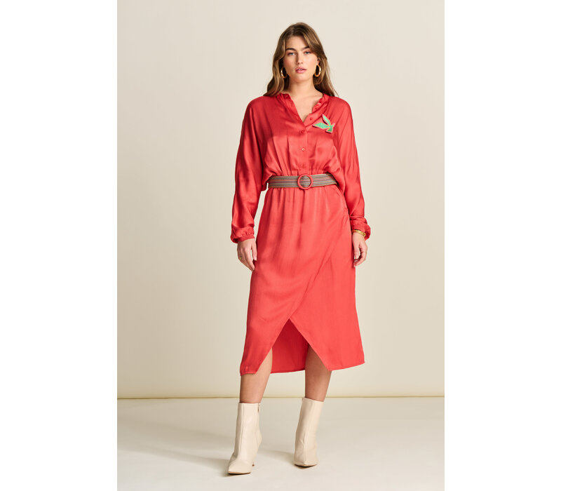 Pom Amsterdam - Dress - Baked Red / Orange