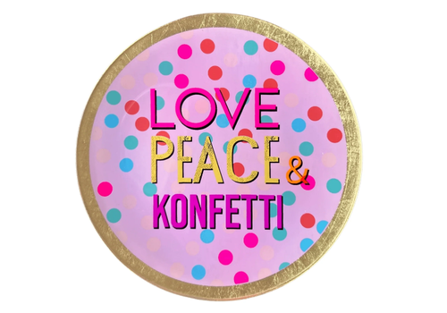 Giftcompany Love Plate - Love Peace & Konfetti