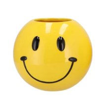 Vaas - Smiley - Klein - 11cm - Geel/Zwart