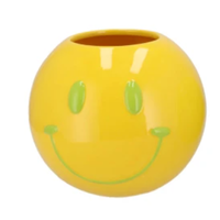 Vaas - Smiley - Klein - 11cm - Geel/Groen