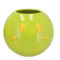 Vaas - Smiley - Klein - 11cm - Groen/Geel