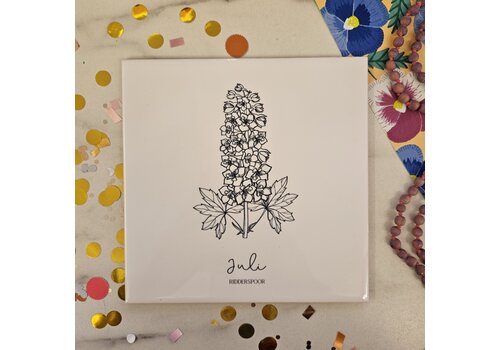 Geboortebloem tegeltje - Juli