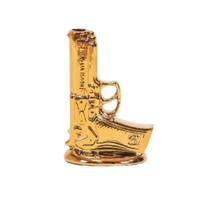 House vitamin Gun Flower Vase L - Ceramics- Gold