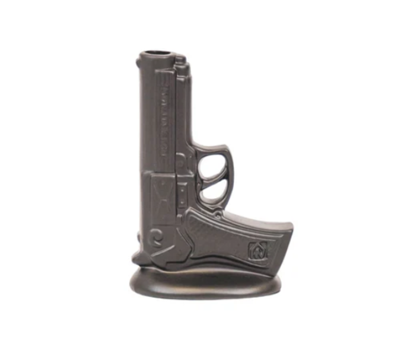 House vitamin Gun Flower Vase L - Ceramics- Black