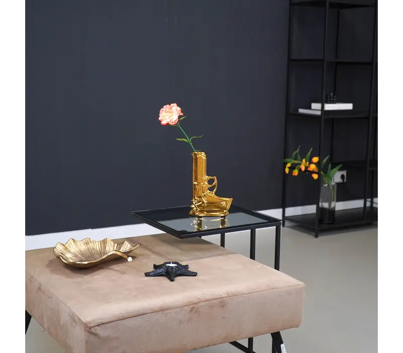 House vitamin Gun Flower Vase L - Ceramics- Gold