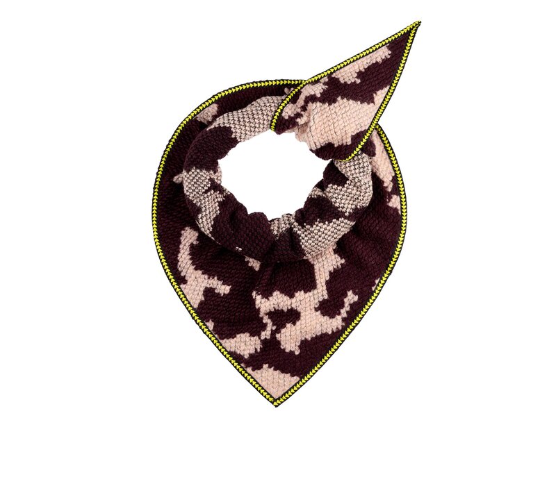 Pom Amsterdam SHAWL - Camo Red Pink