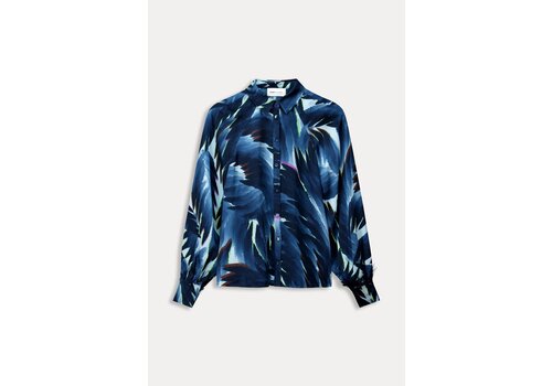 Pom Amsterdam SALE!! Pom Amsterdam BLOUSE - Feathers Blue