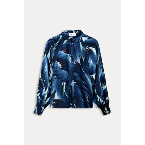 SALE!! Pom Amsterdam BLOUSE - Feathers Blue 