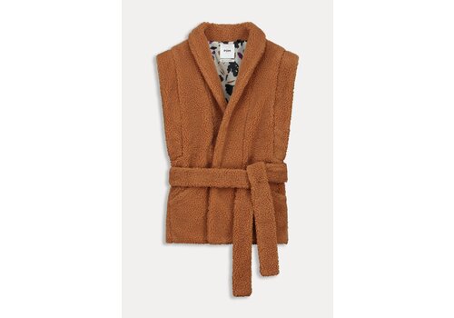 Pom Amsterdam SALE! Pom Amsterdam GILET - Teddy Sugar Brown