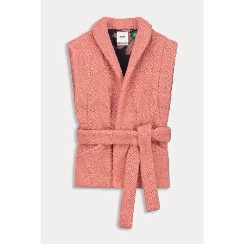 SALE! Pom Amsterdam GILET - Teddy Dusty Pink 