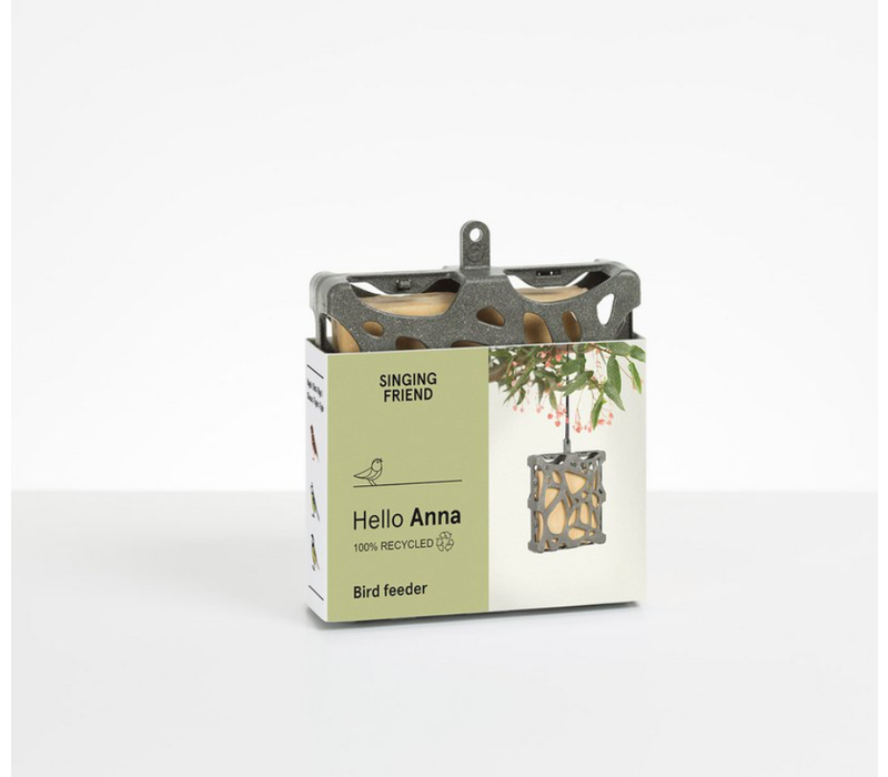Singing Friend - Anna recycled plastic bird feeder