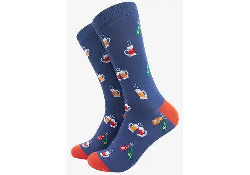 sock Talk Sock Talk Bamboo - Beer Party Blue 40/46