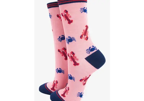 sock Talk Sock Talk Bamboo - Crab & Lobster Pink 36/40