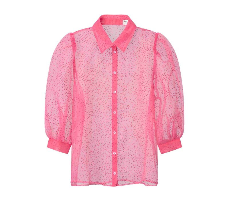Pom Amsterdam BLOUSE - Raspberry Dots Pink