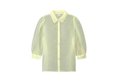 Pom Amsterdam Pom Amsterdam BLOUSE - Lime Dots Yellow