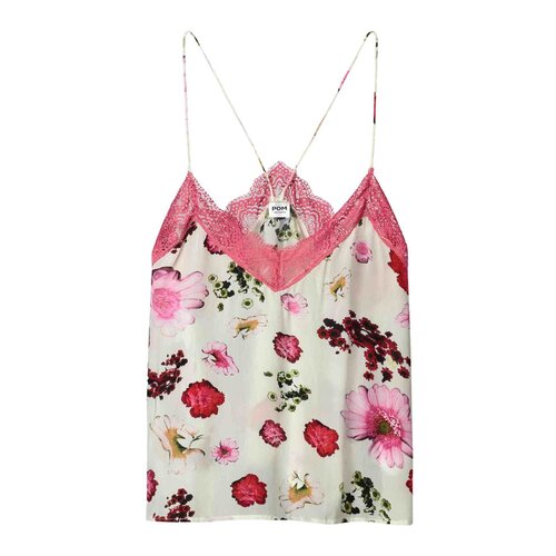 Pom Amsterdam TOP - Cami Bouquet Cream White 