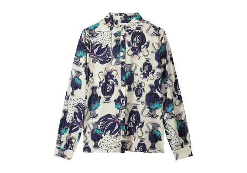Pom Amsterdam Pom Amsterdam BLOUSE - Milly Vases Cream White