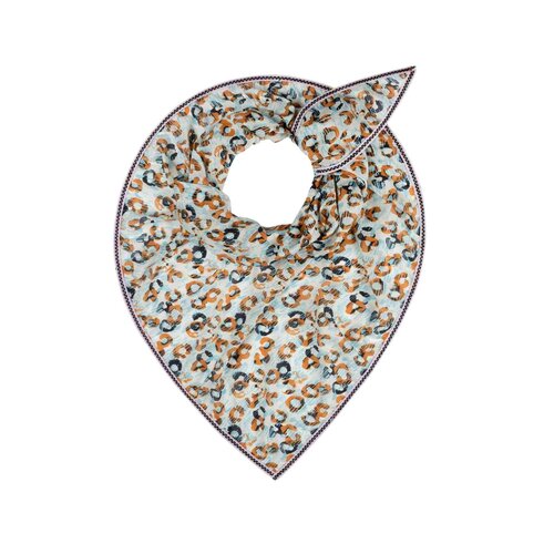 Pom Amsterdam SHAWL - Leopard Lush White 