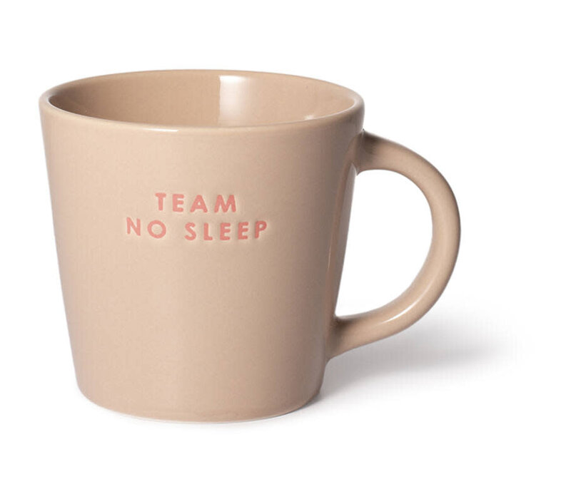 Vondels Ceramic cappuccino cup TEAM NO SLEEP beige 250ml