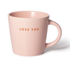 Vondels Vondels Ceramic cappuccino cup LOVE YOU pink 250ml