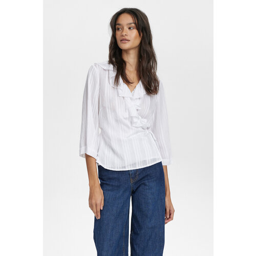 Numph NUHALSTON WRAP SHIRT NUHALSTON WRAP SHIRT Bright White 