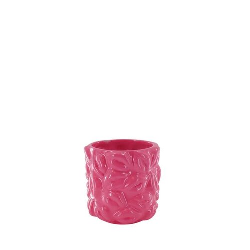 House Vitamin - Pot - Kisses - Keramiek - Neon Roze - 11x11x11,5cm 