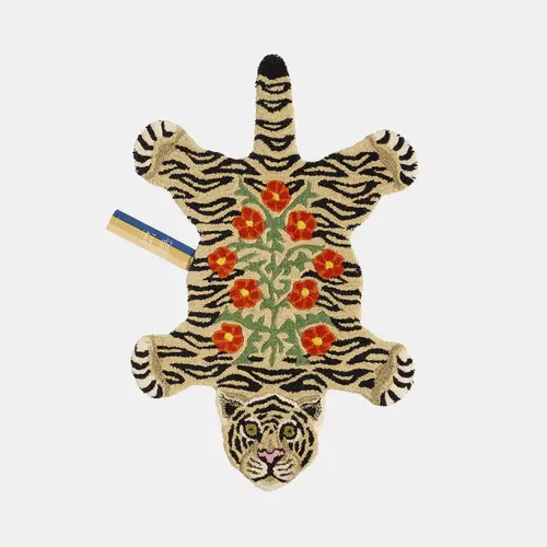 Doing Goods Floral White Tiger Rug Small 