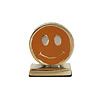 All the Luck in the World All the Luck in the World - Kaarthouder Brass Smiley Orange