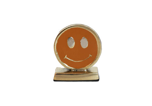 All the Luck in the World All the Luck in the World - Kaarthouder Brass Smiley Orange All the Luck in the World All the Luck in the World - Kaarthouder Brass Smiley Orange