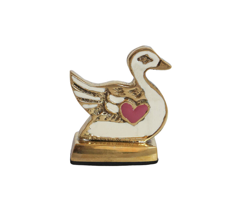 All the Luck in the World - Kaarthouder Brass Swan