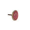 All the Luck in the World All the Luck in the World - Deurknop Messing Smiley Roze