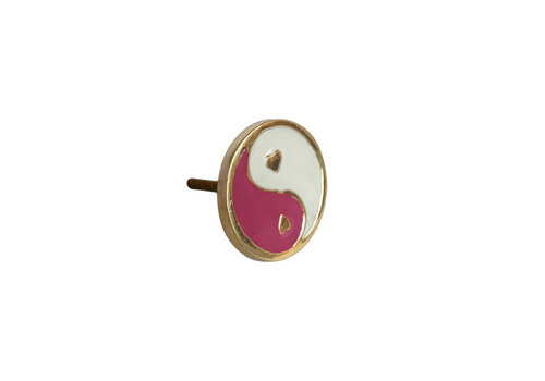 All the Luck in the World All the Luck in the World - Deurknop Messing YinYang Roze Wit