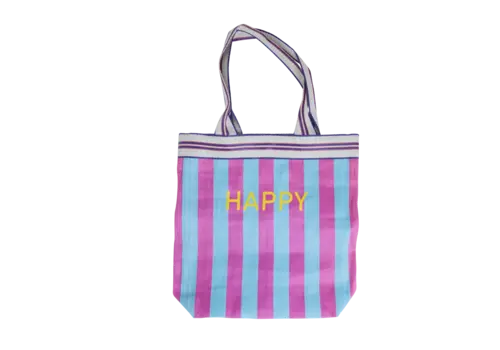 Rice by Rice Rice - Tas van Gerecycled Plastic - Blue & Purple stripes